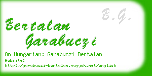 bertalan garabuczi business card